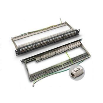 Cat-6A Shielded Patch Panel – 24 Port 