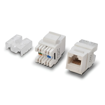 Cat 6 RJ45 Modular Keystone Jack – 50µm Gold-Plated Contacts