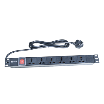 1U Universal PDU 6 Port – 13AMP 