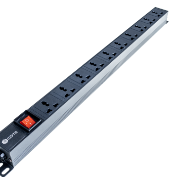 1U Industrial Standard PDU 6 Port Universal Socket – 16AMP 