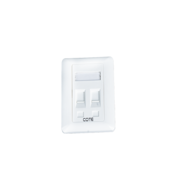 COTE UK Type Face Plate with Shutter – Dual Port