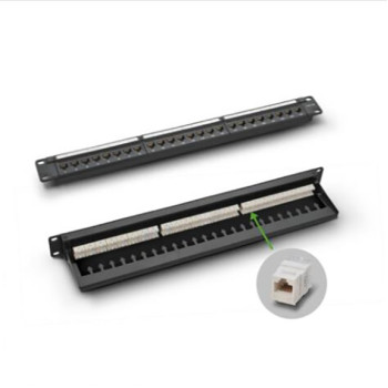 Cat-6 UTP Modular Patch Panel – 24 Port