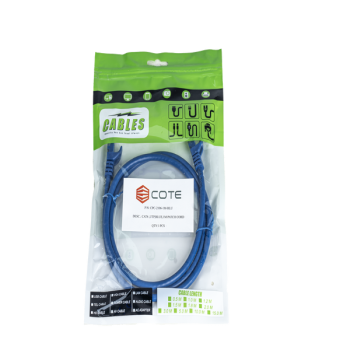 COTE Cat6 UTP Patch Cord – 24AWG Bare Copper, 1 Meter