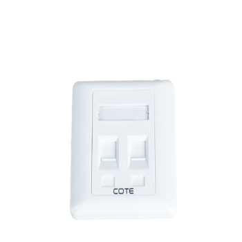 COTE UK Type Face Plate with Shutter – Dual Port