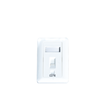 COTE UK Type Face Plate with Shutter – Single Port